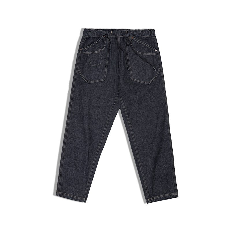 Japanese Casual Black Baggy Jeans
