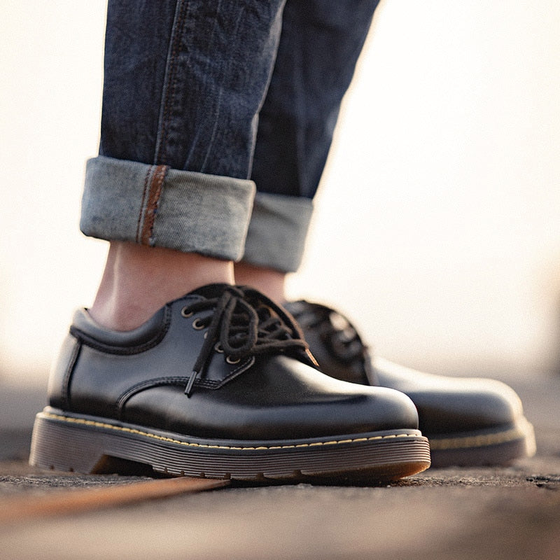 Leather Platform Business Shoes