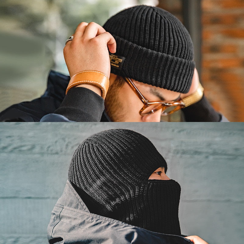 Knitted Woolen Scarf Caps