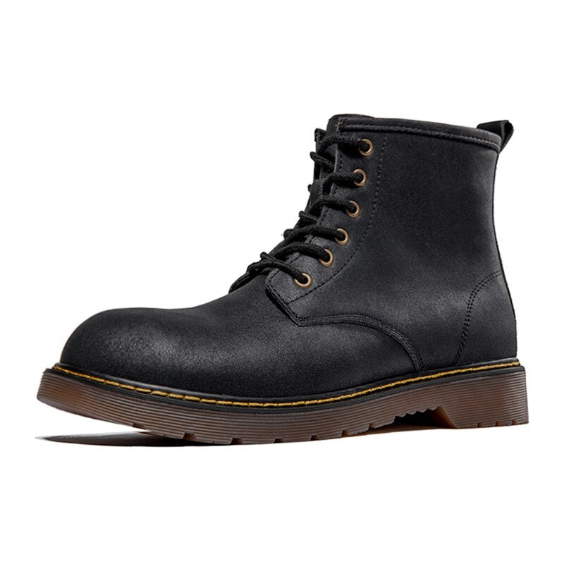 Genuine Leather Ankle Boots For Men