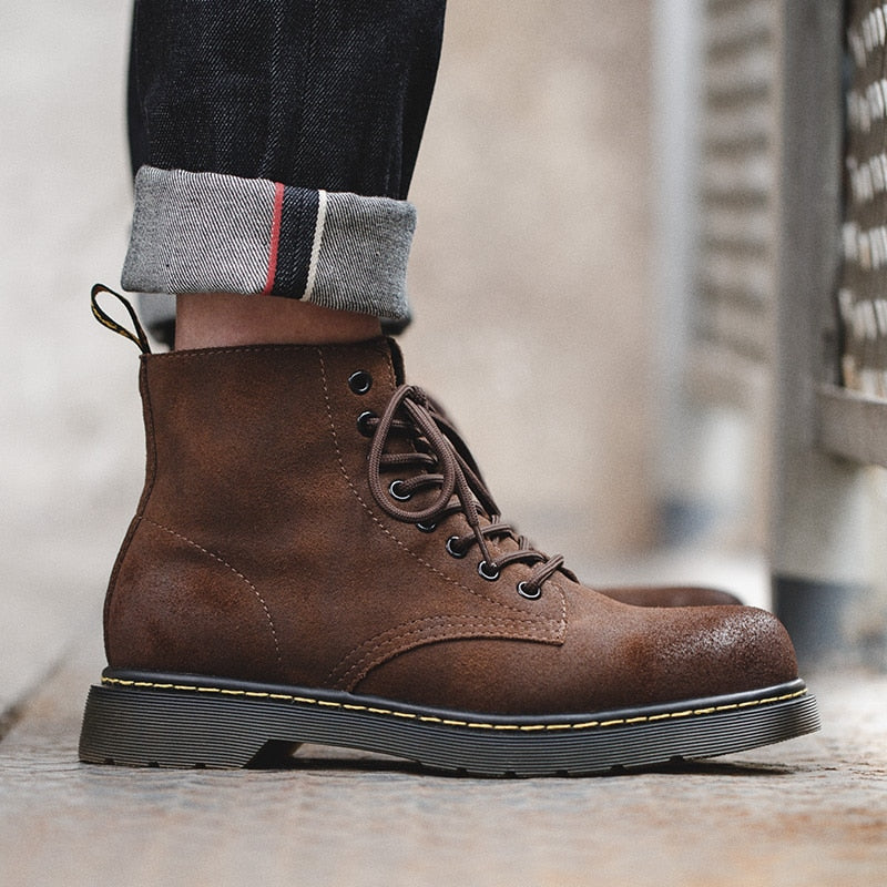 Comfortable Lace-up Maden Men's Boots