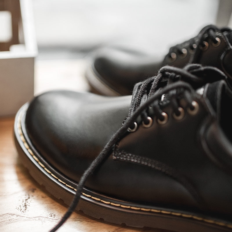 Leather Platform Business Shoes