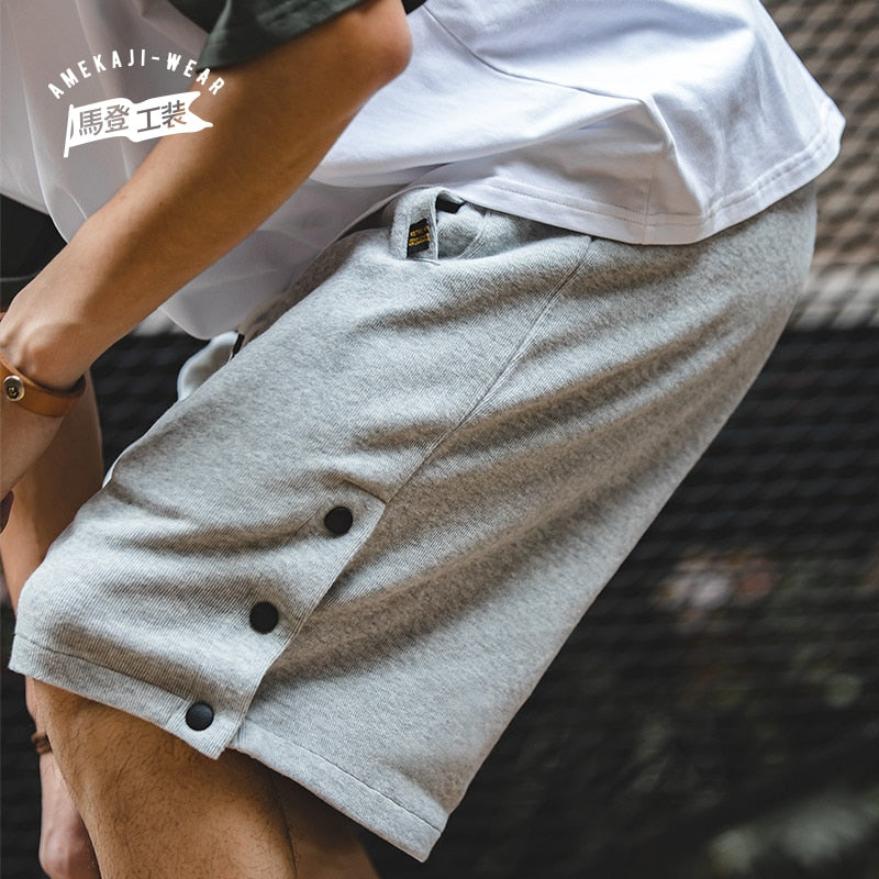 Men's White Cargo Jogger Cotton Shorts