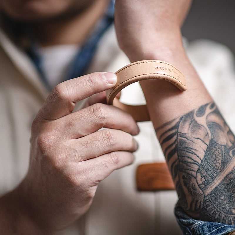 Adjustable Handmade Leather Cuff Bracelets For Men