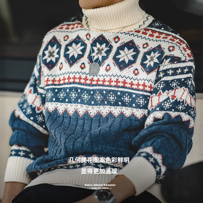 Turtlenecks Snowflake Sweater