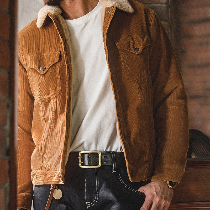 Solid Multi-Pocket Single-Breasted Jacket