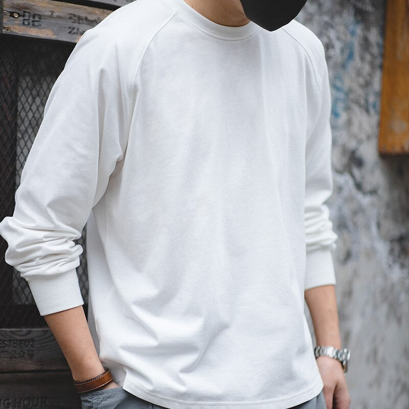 Cotton College Casual Vintage Long-sleeved T-shirt