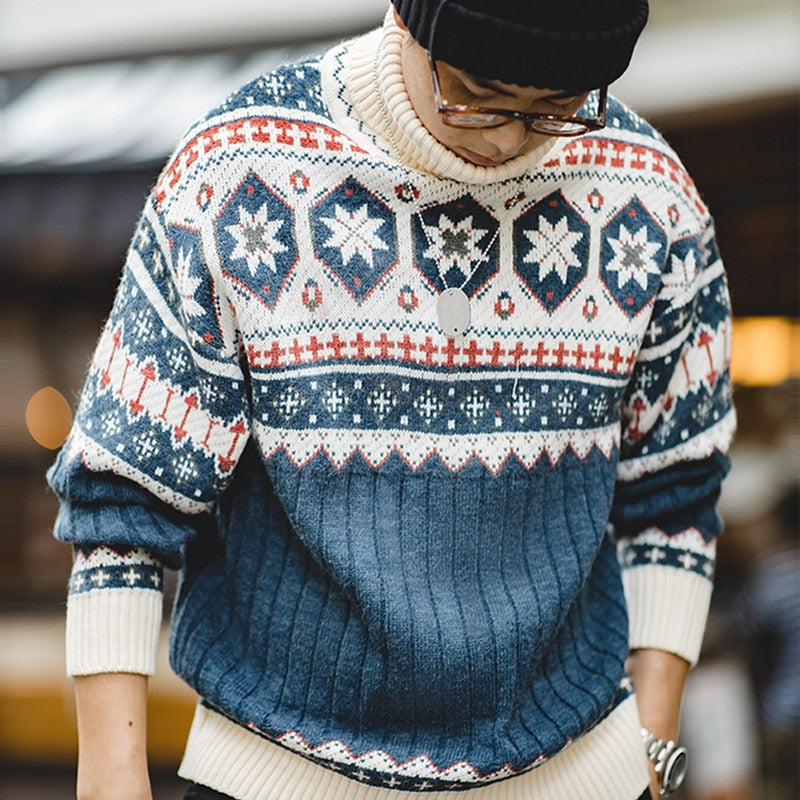 Turtlenecks Snowflake Sweater