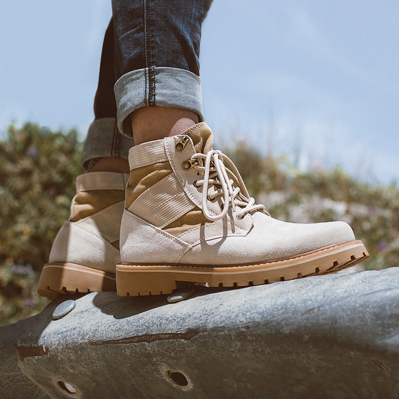 Leather Mid Top Desert Boots