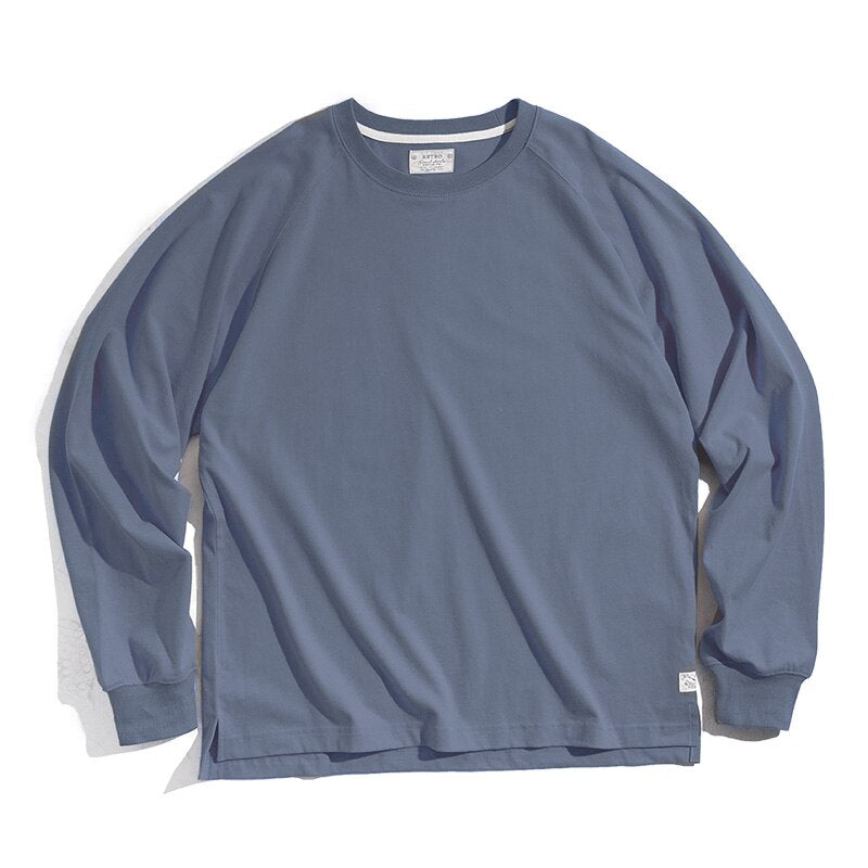 Cotton College Casual Vintage Long-sleeved T-shirt