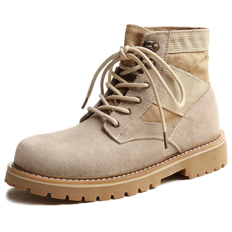 Leather Mid Top Desert Boots