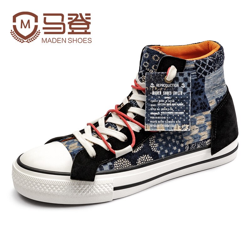 Japanese Style High Upper Canvas Shoes