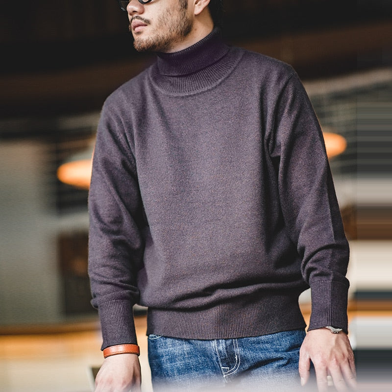 Men’s Turtleneck Basic Knitted Sweater