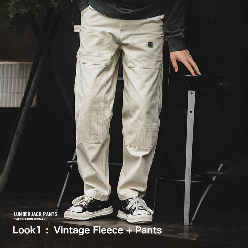 Japanese Korean Style Vintage Loose Jeans Pants