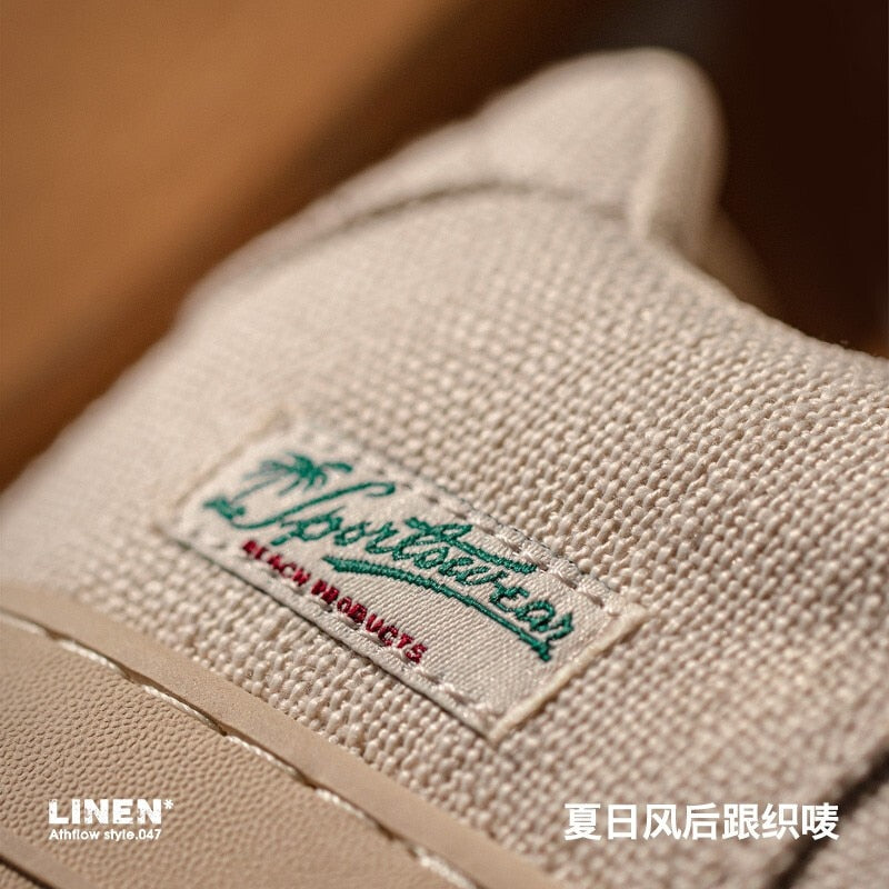 Breathable Casual Linen Embroidery Shoes