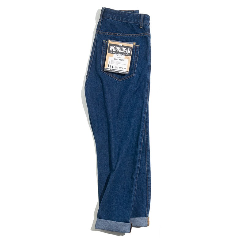 Men's Vintage Washed Denim Classic Casual Pants