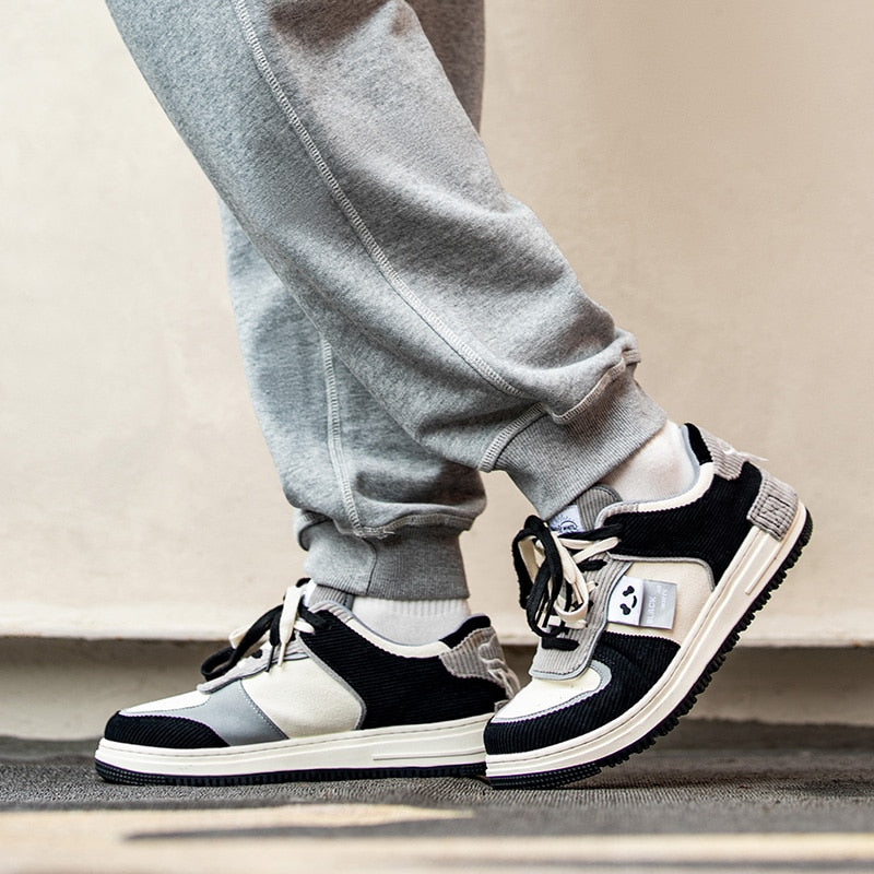 Corduroy Embroidered Casual Sneakers
