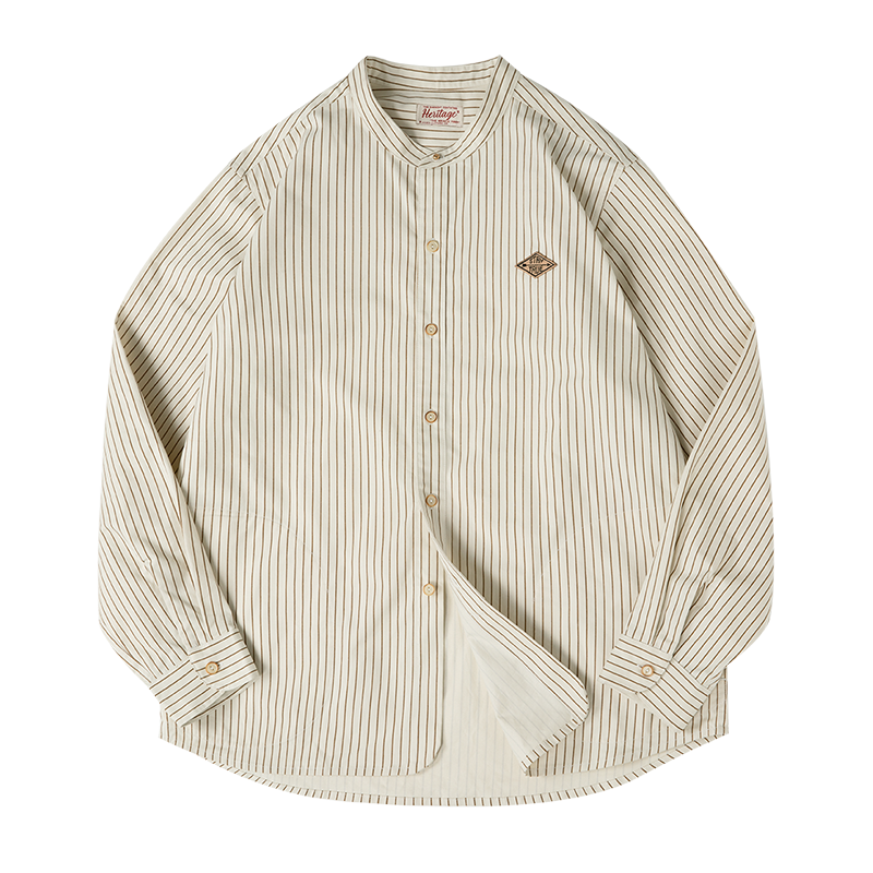 Loose Leisure Cotton Stand Collar Shirts