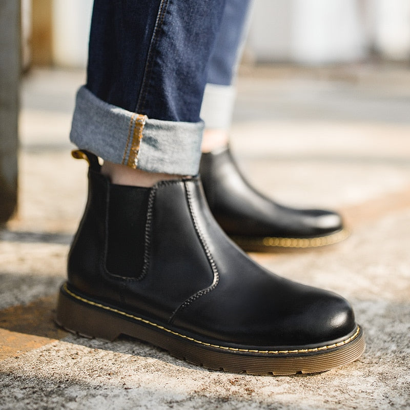 British Style Chelsea Leather Boots