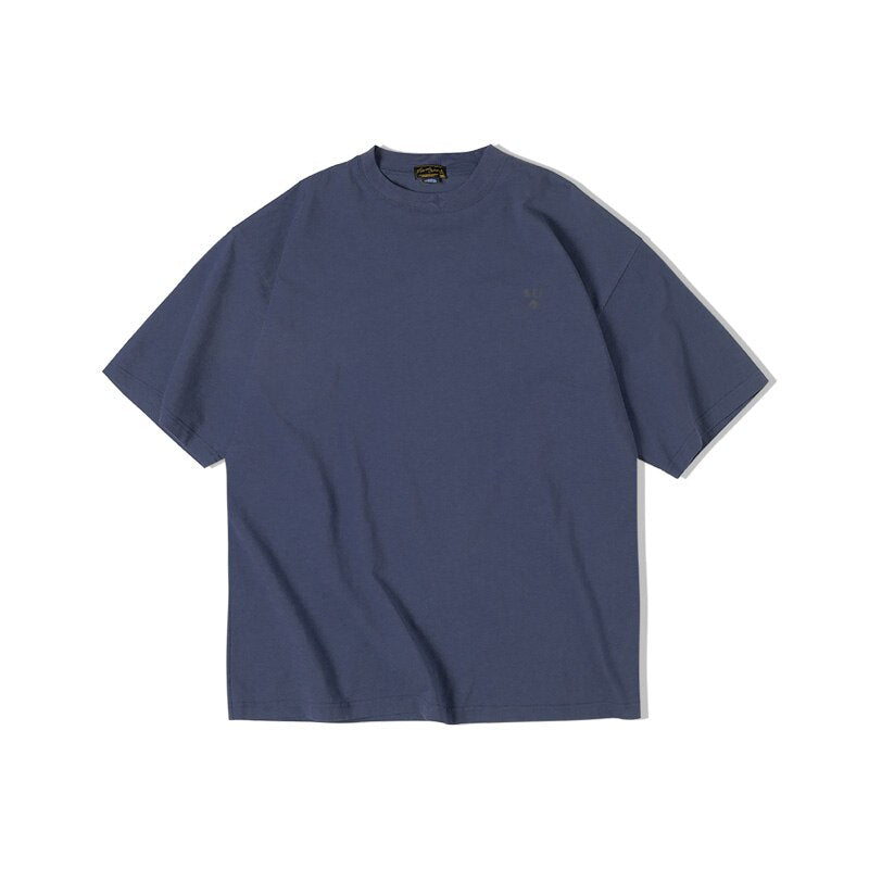 Double-Woven Fabric Solid T-Shirt