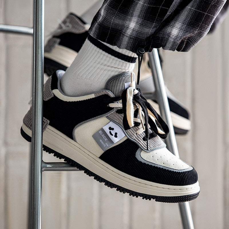 Corduroy Embroidered Casual Sneakers