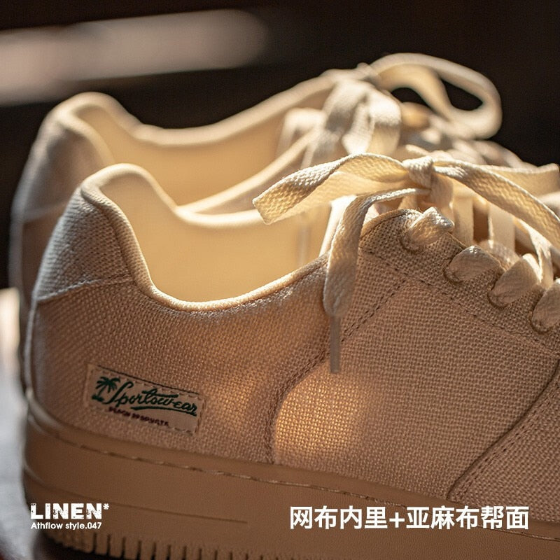 Breathable Casual Linen Embroidery Shoes
