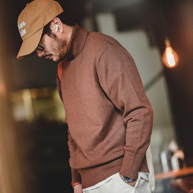 Men’s Turtleneck Basic Knitted Sweater