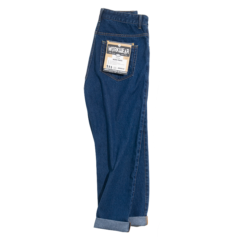 Men's Vintage Washed Denim Classic Casual Pants