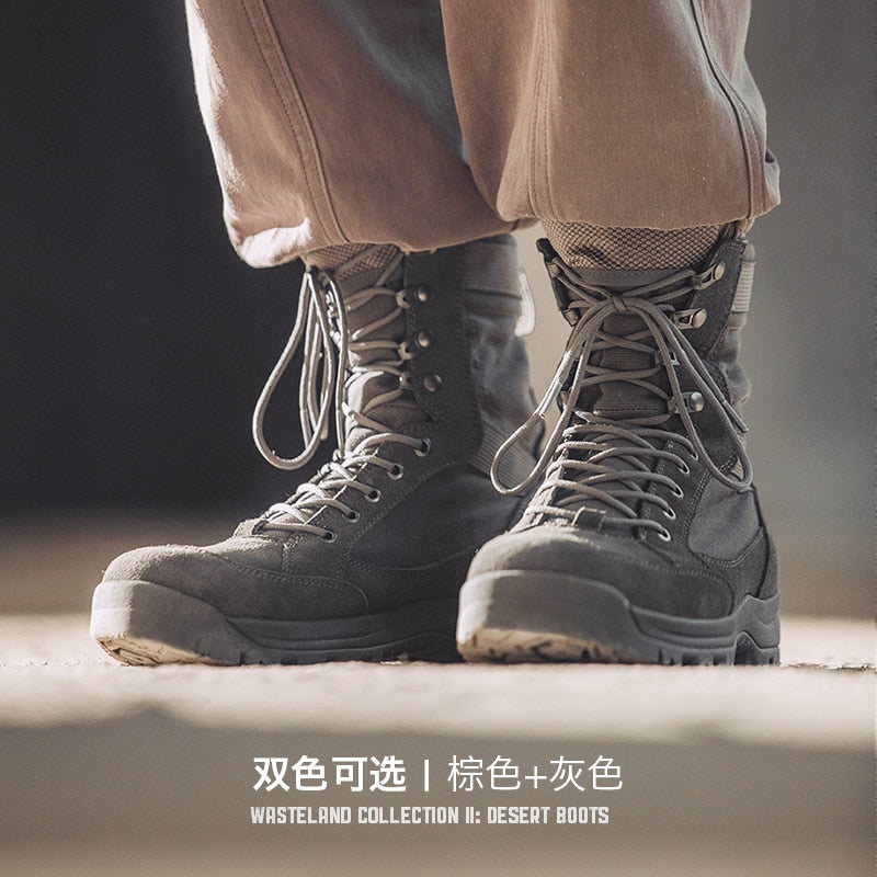 Leather Military Ankle Boots